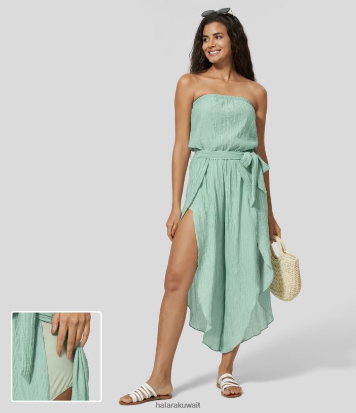 ملابس ضباب أخضر TDP4N2104 نحيف Halara بذلة كاجوال فضفاضة بدون حمالات وظهر مزوّد بحزام 2 في 1 ملابس ضباب أخضر TDP4N2104 نحيف Halara بذلة كاجوال فضفاضة بدون حمالات وظهر مزوّد بحزام 2 في 1